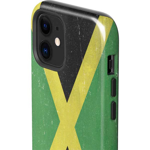 Jamaica Flag Distressed iPhone 12 Impact Case